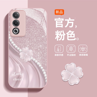 适用oppoA3活力版手机壳新款A2m山茶花opp0防摔a2x可爱女网红A1pro金属漆玻璃a11x高级感a11s镜头全包a32潮