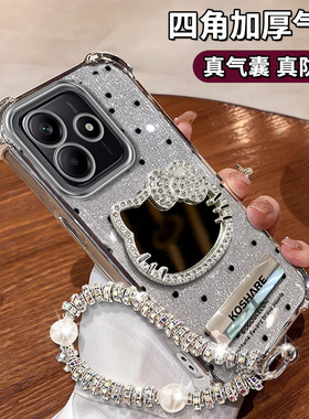 适用红米note14pro+波点猫手机壳13少女12R专用11EPRO新款四角防摔气囊9保护套redmi轻奢风极速版奢华外壳