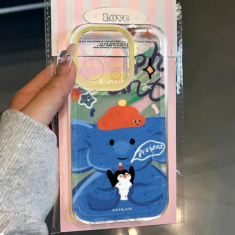 适用苹果系列大象企鹅手机壳