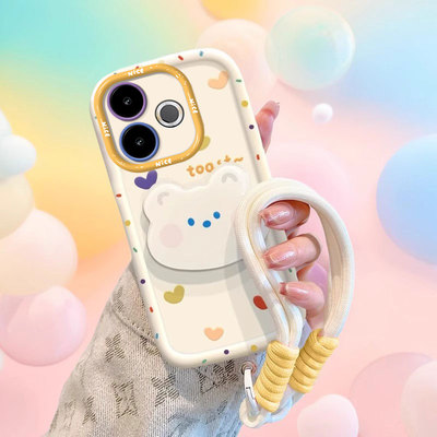 适用真我系列泡泡小熊手机壳