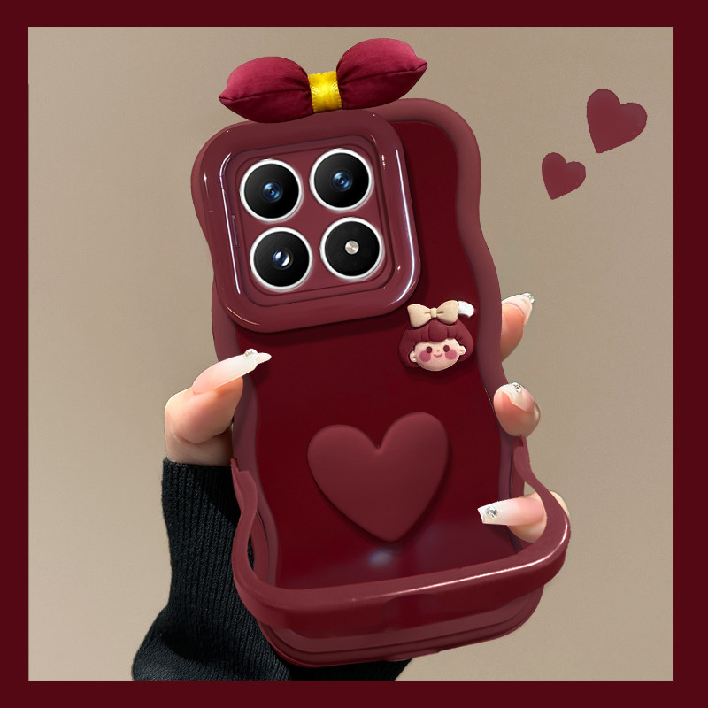 适用小米系列爱心女孩手机壳