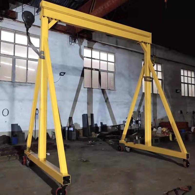 龙门架移动航吊小型起重设备万向移动轮无轨式1吨吨电动龙门架