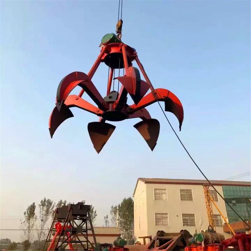 不锈钢抓斗龙门吊5立方花瓣液压起重机可拆卸