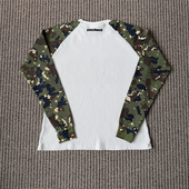 Sleeve Protect 宽松T恤 Walf Long 迷彩拼接长袖 男女撞色插肩袖