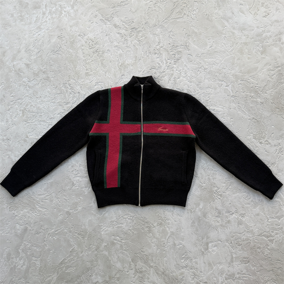 Corteiz撞色条纹毛衣外套女开衫