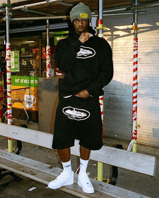 恶魔棉质高品字母重磅短裤套装