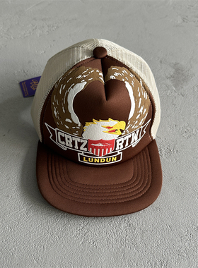 Corteiz foam printed cap卡车司机Drill刺绣美式棒鸭舌球帽嘻哈