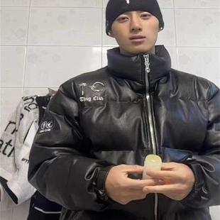 Thug Club 美式复古街头男女秋冬季简约潮牌宽松休闲立领羽绒棉服
