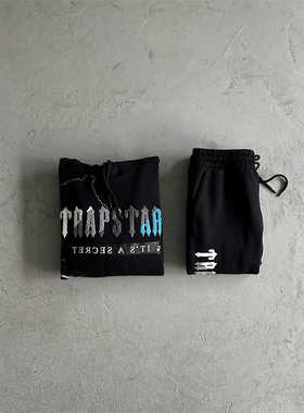 Trapstar-2024原创Chenille闪电印花4色拼绣LOGO连帽卫衣长裤套装