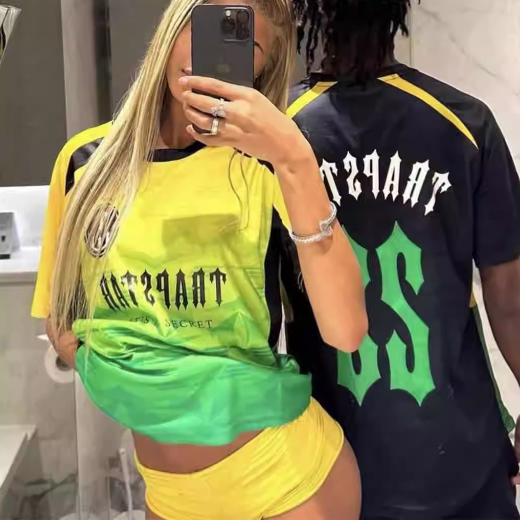 短袖刺绣高品质Trapstar休闲宽松