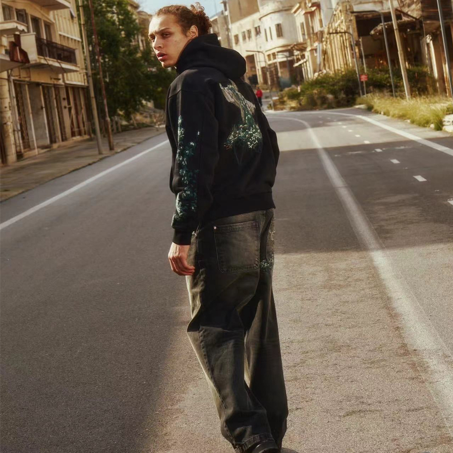 Derschutze新款时尚潮流牛仔裤