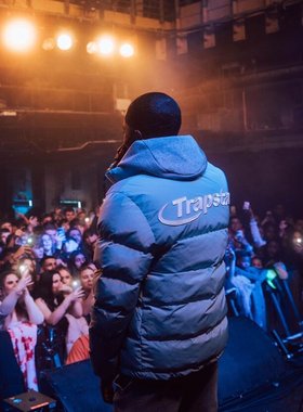 Trapstar hyperdrive puffer jackrt刺绣立领羽绒棉服美式Drill