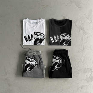 Trapstar 夏季新款套装短袖男T恤短裤刺绣纯棉透气潮流刺绣高品质