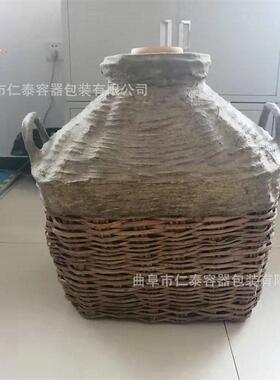 仿古条编桑皮纸酒篓厂家直接供应条编酒篓各种型号规格酒篓