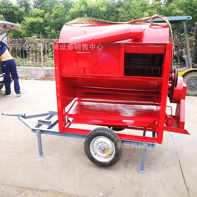 125yc125型稻麦脱粒孜机四清分离自上料谷穗高粱蚕豆然油籽脱菜动