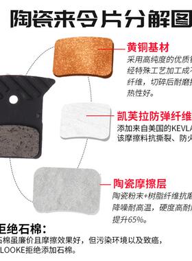 法国BLOOKE公路自行车来令片L03A L05A陶瓷树脂金属刹车片105油刹
