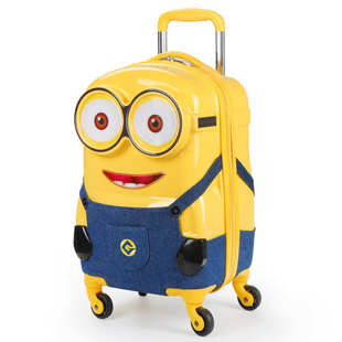 小黄人拉杆箱儿童旅行箱男孩女童行李箱小孩宝宝18寸20寸卡通可