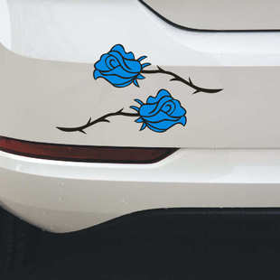 玫瑰花车贴 个性车贴 汽车贴纸 花朵车贴 遮挡划痕伤痕擦伤贴纸
