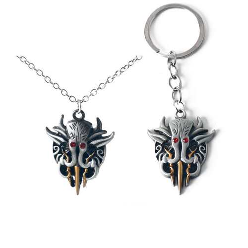 游戏周边Baldur'sGate博德之门3灵吸怪章鱼标志吊坠项链钥匙扣