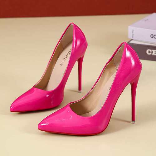 women shoes鞋女年秋季细跟尖头超高跟单鞋时尚欧美女鞋现货2024