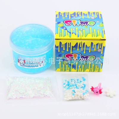 2025牛头胶幻彩史莱姆套装slimekit捏捏乐解压玩具水晶泥黏土