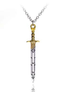 欧美电影周边饰品海洋怪兽项链时尚复古宝剑吊坠毛衣链淘宝货源