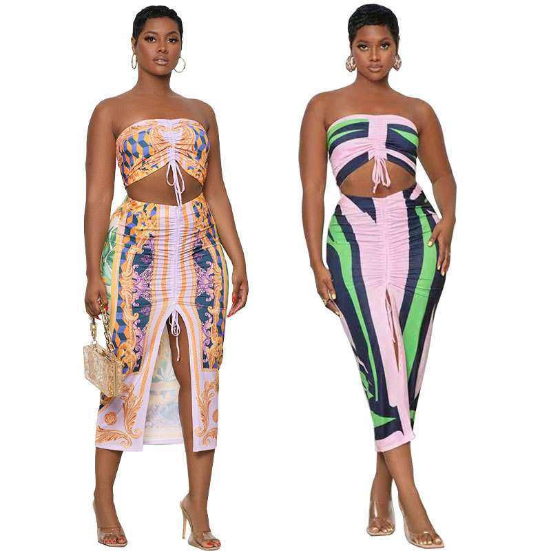2024女装新款夏装套装女两件套洋气套装裙辣妹欧美women clothes