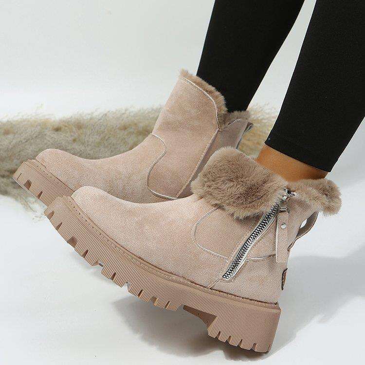 women shoes外贸大码雪地靴女年冬季新款加绒女鞋保暖靴棉鞋2024