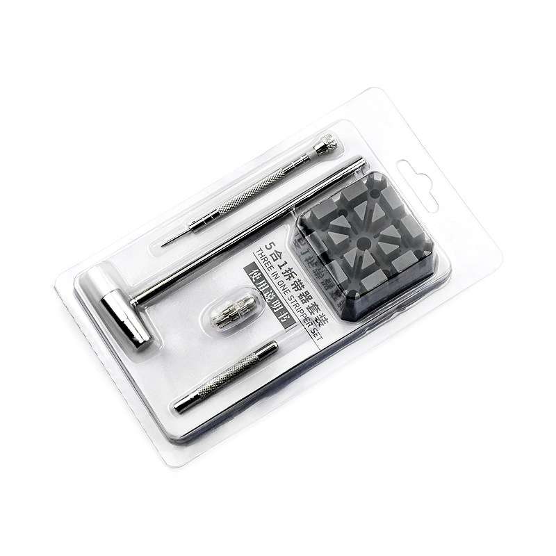 修表工具拆卸换表带工具组合套装五合一吸塑锤子生耳批套装