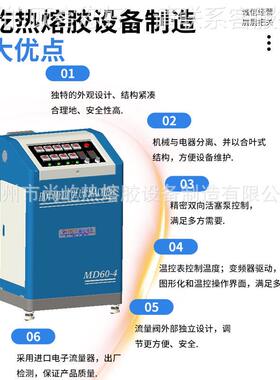 60L大容量自胶动熔胶机装马达温控热熔38182胶过热机包涂胶设备