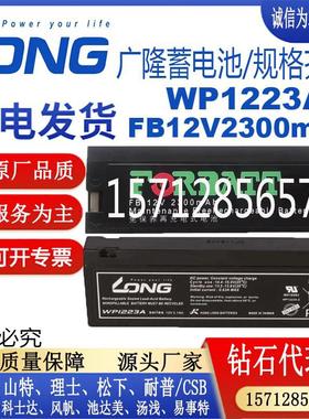 LONG广隆蓄电池WP1223A/FORBATT电池FB1223迈瑞监护仪12V2300mAh