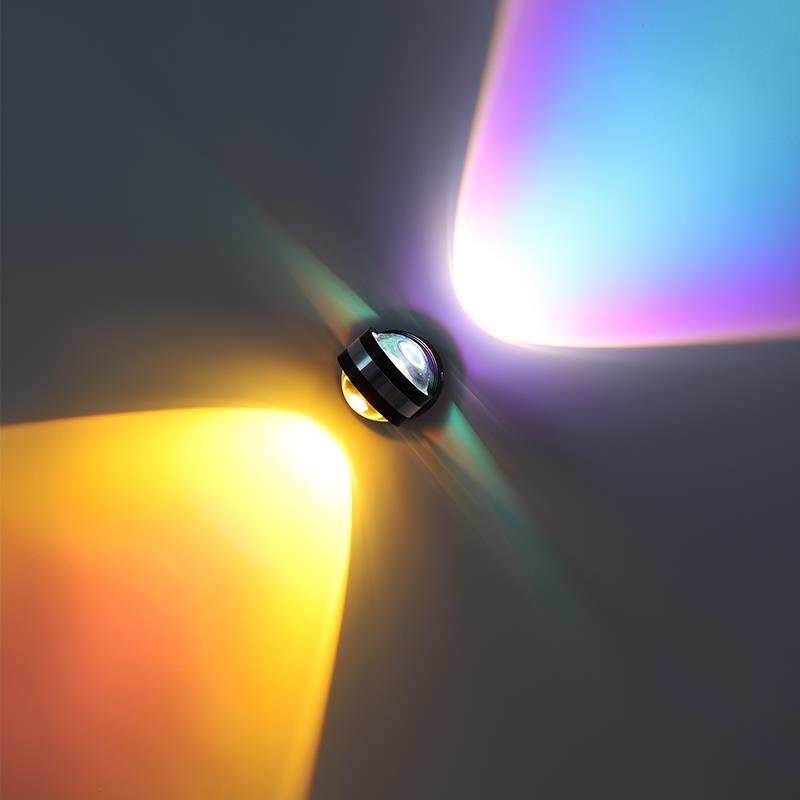 双头日落夕阳明装小山丘射灯客厅酒吧电视沙发墙壁侧装射灯氛围灯