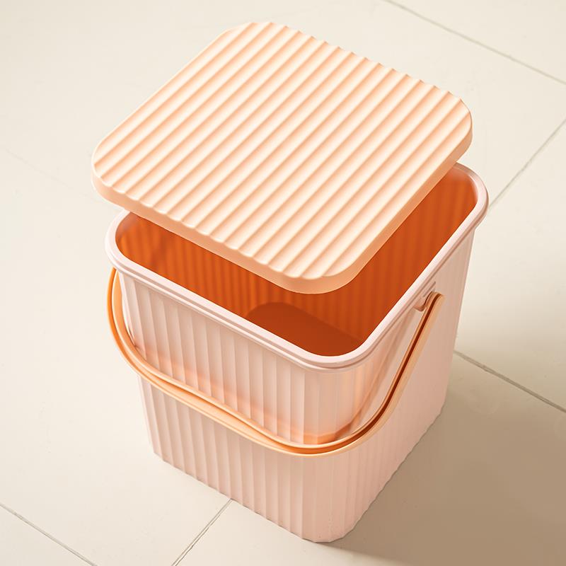 正方形桶塑料桶收纳桶水桶凳可坐洗浴篮手提洗澡洗漱储物桶带盖子