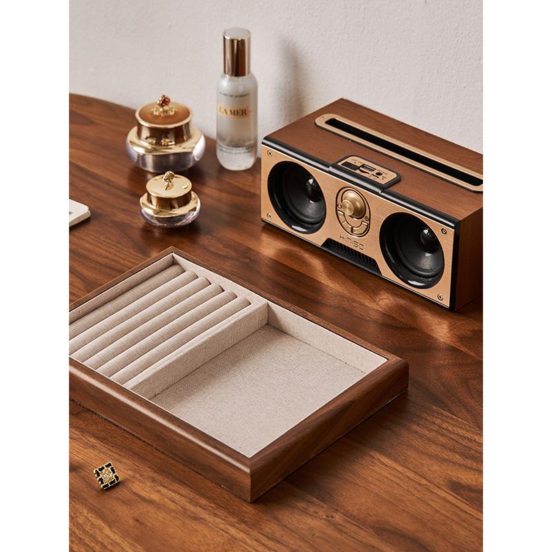实木首饰托盘饰品展示盒高档精致收纳盒首饰戒指展示盘珠宝展示架