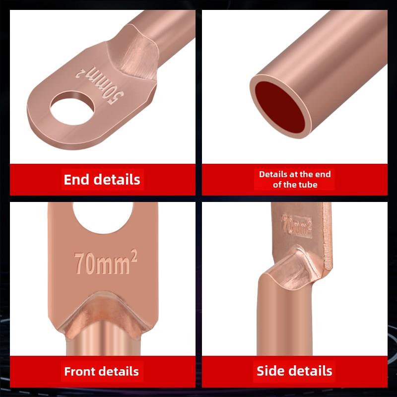 Dt铜鼻端子座国家标准a级加厚铜连接器线耳16/25/35/70/95/150/18