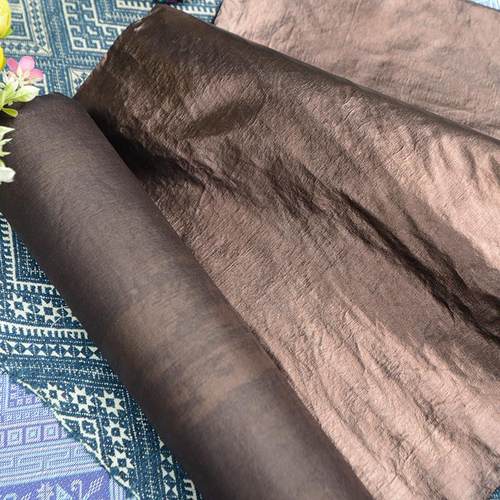 广西侗族传统手工鸡蛋亮布蛋清布 非遗文化少数民族手染布料面料