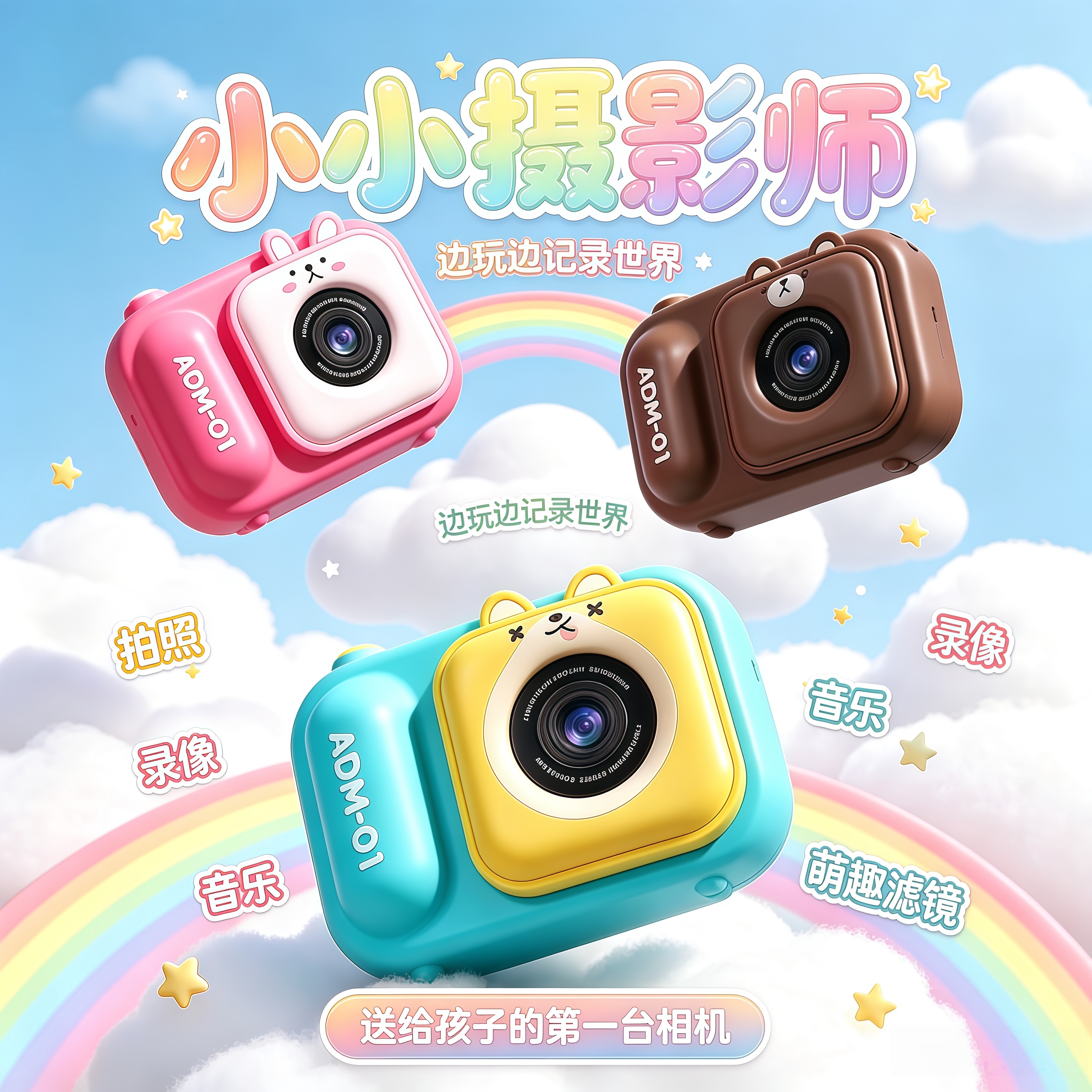 Children's Camera HD Pixel 2026 New Model Photos and Videos Digital Toy Baby Birthday Gift