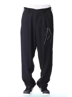 山本暗黑风裤子吉祥纹刺绣款梁朝伟同款长裤