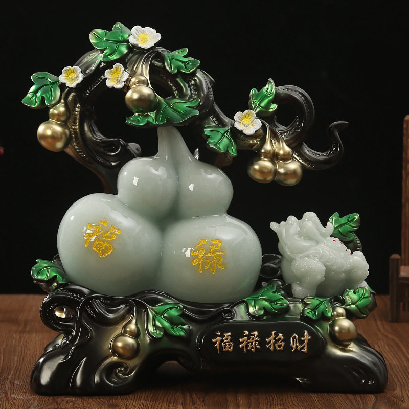 福禄招财葫芦摆件金蟾中式家居客