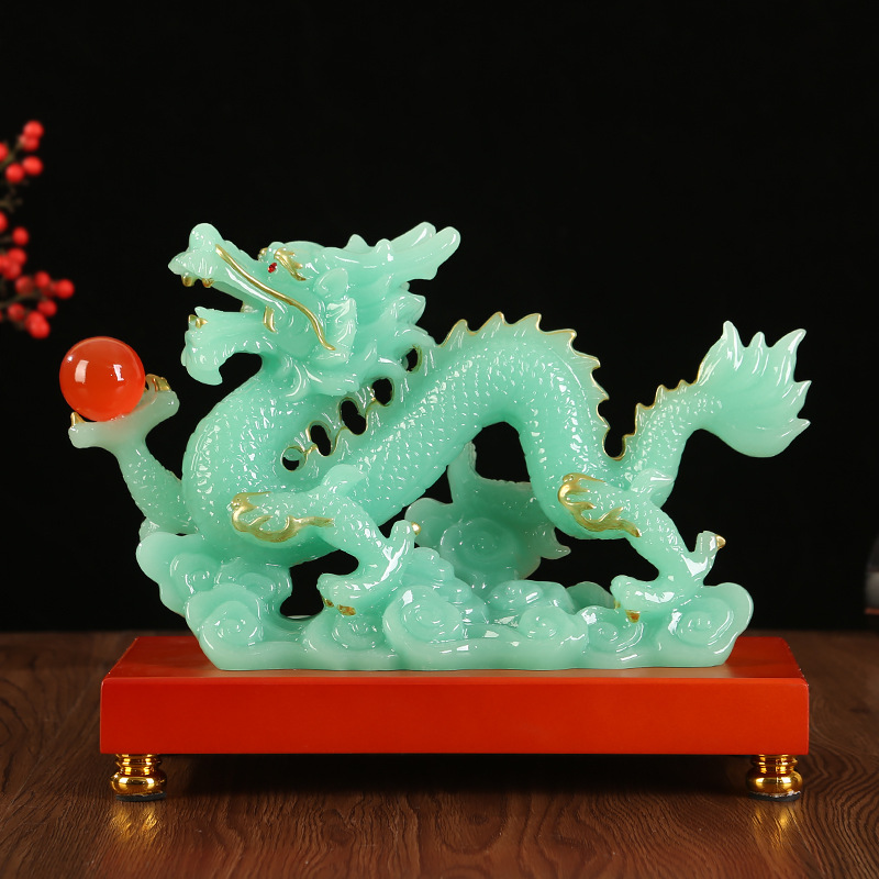 生肖龙摆件招财龙工艺品青龙客厅