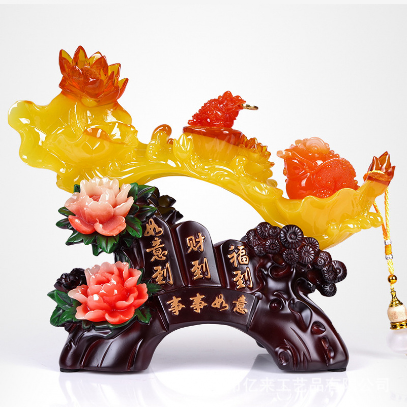 事事玉如意摆件家居客厅玄关酒柜