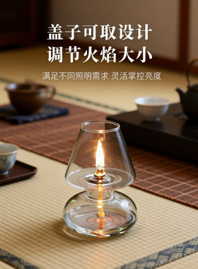 复古工业风黑色铁艺烛台餐桌氛围感装饰摆件美式煤油灯香薰蜡烛台