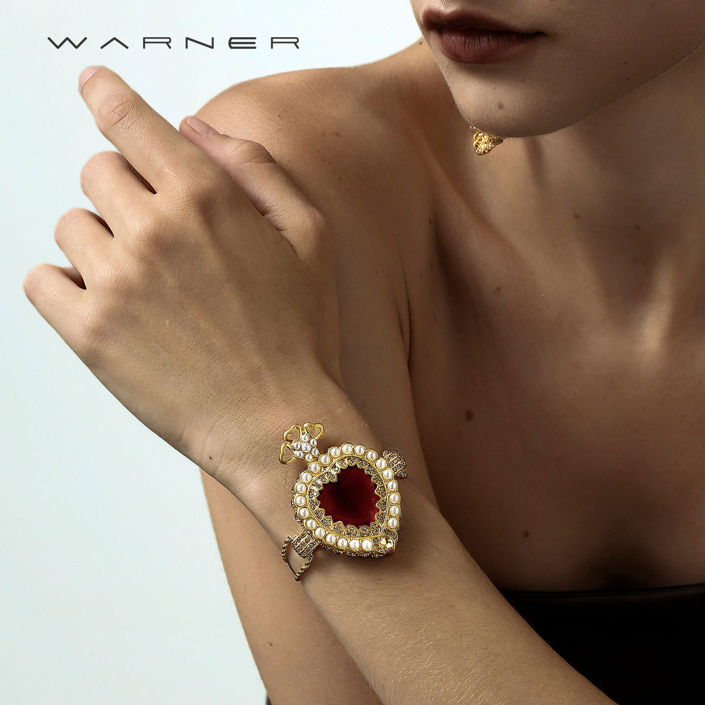 韩国设计师款海洋之心红宝石手链