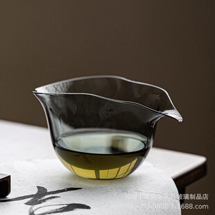 高硼硅玻璃公道杯葫芦公道杯C分茶器玻璃茶海高档创意手工茶 日式