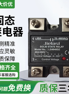 单相固态继电器24VDC直流控交流LS4840DZ SS2425 SS4810DZ 75 90A