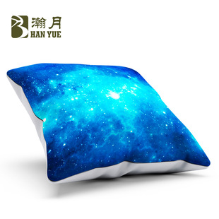 印花靠垫汽车腰枕可来图定制 亚马逊wish家居用品创意星空数码