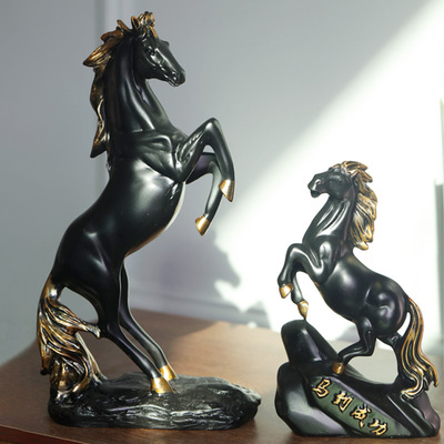 欧式摆件家居饰品乔迁开业礼品新款饰品骏马客厅办公室工艺品树脂