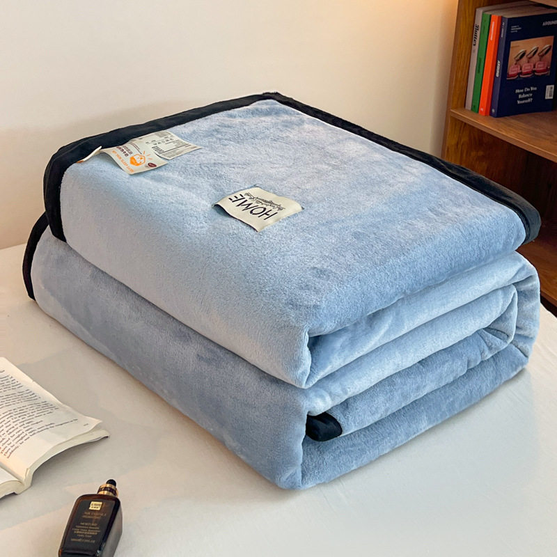 2025新款牛奶绒空调盖毯高克重加厚云貂绒毛毯法兰绒毯子跨境