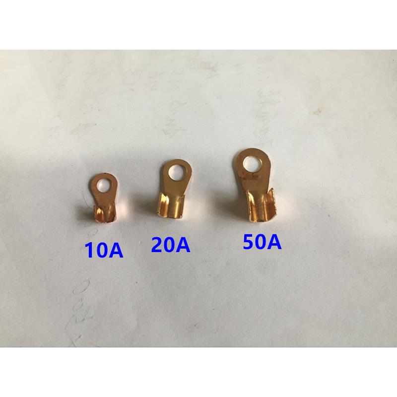 开口铜线耳50A 20A 10A铜鼻子 加热管接头