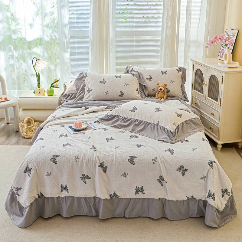 2026新款泡芙纱欧式夏被四件套